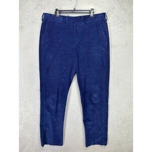Lands End‎ Pants Mens 38 Blue St. John Corduroy Traditional Fit Stretch Straight